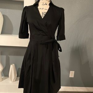 WHBM V-neck side tie dress